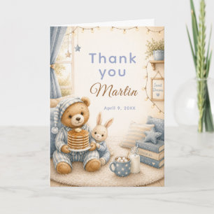 Cosy Pajama Birthday Thank You Card