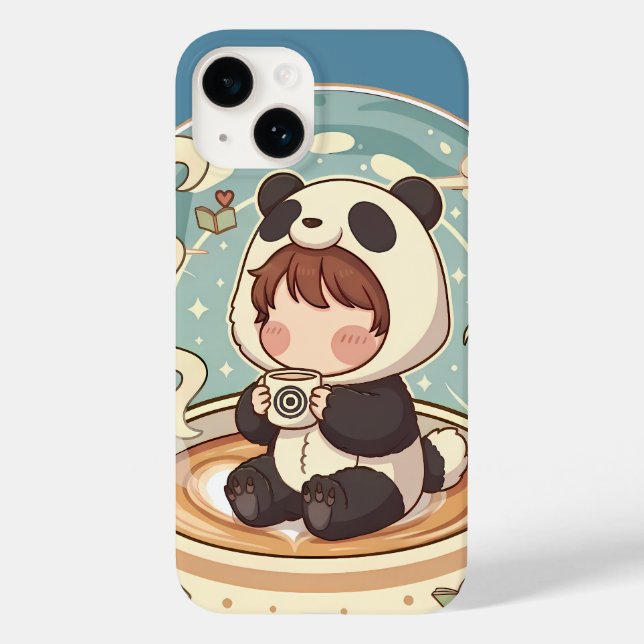 Cosy Panda Brew Protective Phone Case (Back)