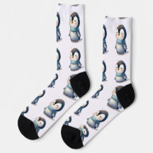 Cosy Penguin - Crew Socks