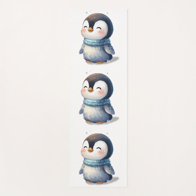 Cosy Penguin Yoga Mat (Front)