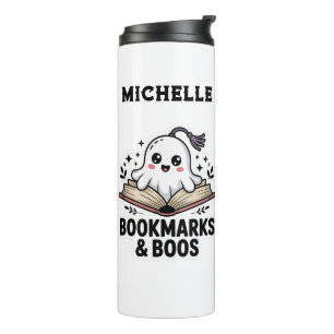 Cosy Personalised Ghost Bookmark Thermal Tumbler
