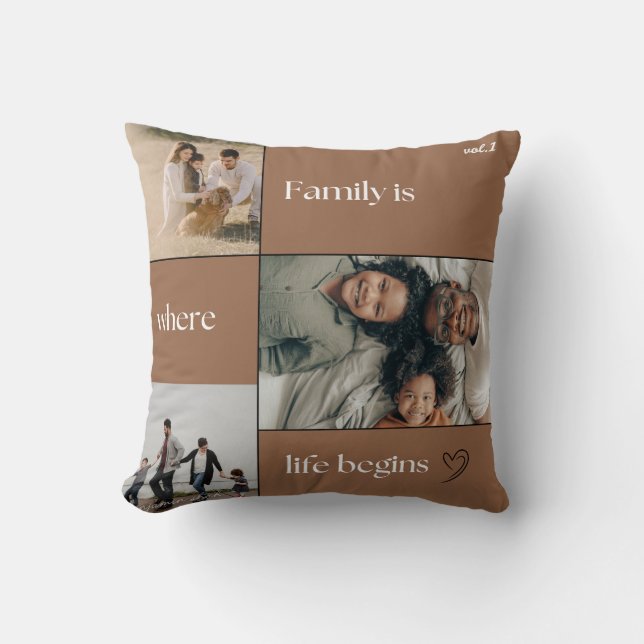 Cosy Personalised Home Pillow Cover (Front)