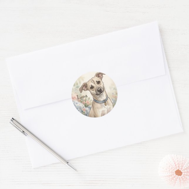 Cosy Pet Lover Design LinaPawStudio Classic Round Sticker (Envelope)
