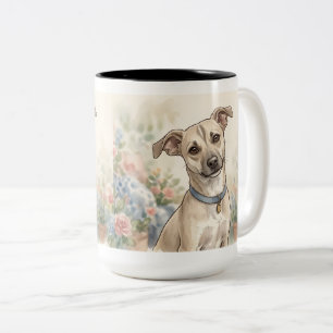 Cosy Pet Lover Design LinaPawStudio Two-Tone Coffee Mug