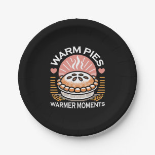 Cosy Pie Illustration: Warm Pies Warmer Moments Paper Plate