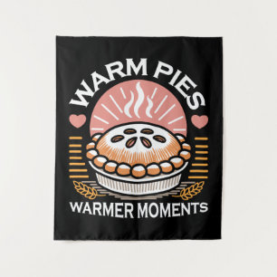 Cosy Pie Illustration: Warm Pies Warmer Moments Tapestry