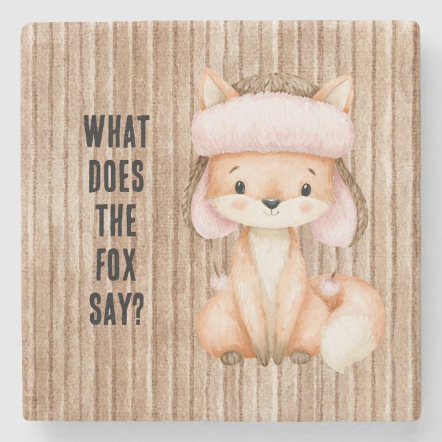 Cosy Pink Cream Bow Stone Coaster (Front)