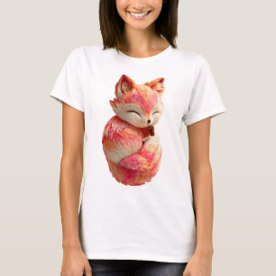 Cosy Pink Sunset Fox Spirit Women T-Shirt