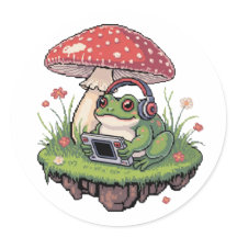 Cosy Pixel Gamer Frog Mushroom