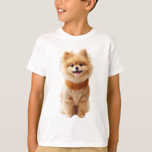 Cosy Pomeranian Pup Autumn Sweater Kids