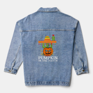 Cosy Pumpkin Patch Graphic T-shirt Denim Jacket