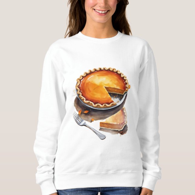 Cosy Pumpkin Pie Sweatshirt for Fall & Thanksgivin (Front)