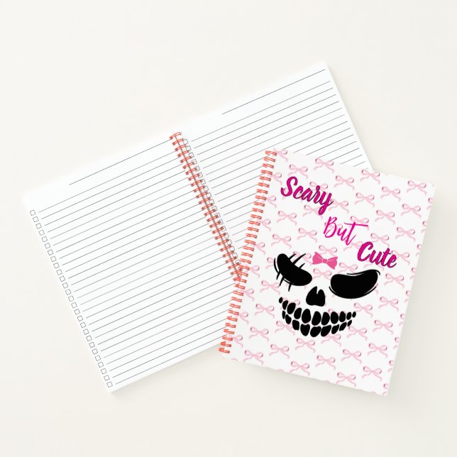 Cosy Pumpkin & Pink Bow Notebook  (Inside)