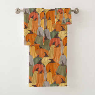 Cosy pumpkins bath towel set