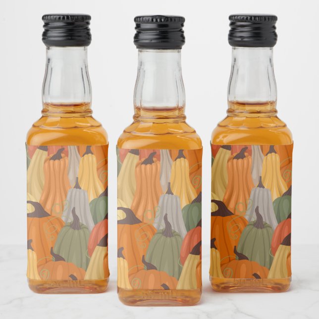 Cosy pumpkins liquor bottle label (Bottles)