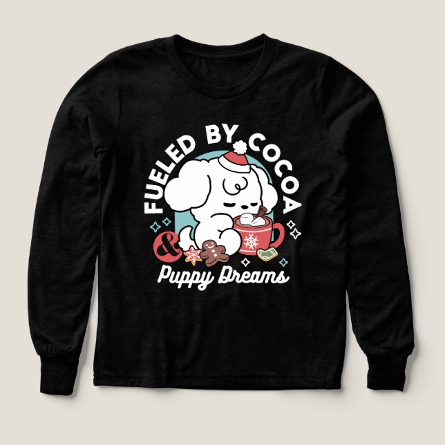 Cosy Puppy Dreams – Hot Chocolate and Christmas (Design Front)
