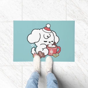 Cosy Puppy Dreams – Hot Chocolate and Christmas Doormat