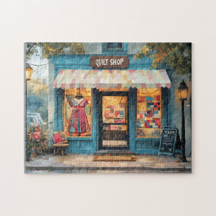Cosy Quilt Boutique Vintage Dress Window Scene Jigsaw Puzzle