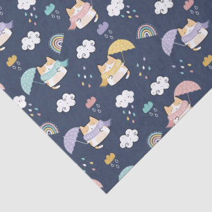 Cosy Rainy Day Pattern Tissue Paper