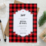 Cosy Red Plaid Winter Couples Bridal Shower Invitation<br><div class="desc">Cosy Red Plaid Winter Couples Bridal Shower</div>