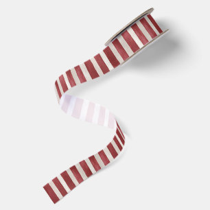 Cosy Red White Plaid Stripes Christmas Satin Ribbon