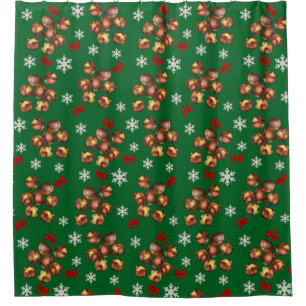 Cosy Roasted Chestnuts And Snowflakes Winter Shower Curtain