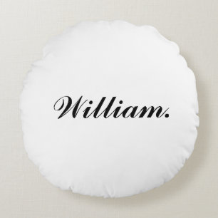 Cosy Round Throw Pillow with Custom Name for Comfo