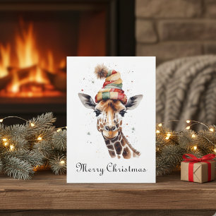 Cosy Safari Christmas, custom Holiday Card
