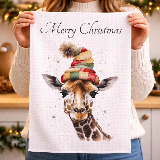 Cosy Safari Christmas, custom Tea Towel (Creator Uploaded)
