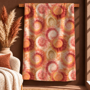 Cosy Sage Green Copper Tie Dye Fall Blanket Gift