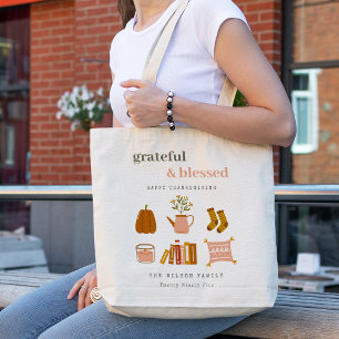 Cosy Scandi Autumn Essential Blush Thanksgiving Tote Bag