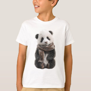Cosy Scarf Baby Panda Kids T-Shirt