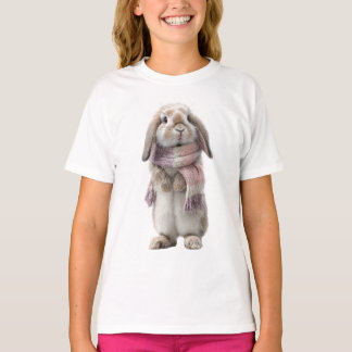 Cosy Scarf Bunny Rabbit Kids T-Shirt