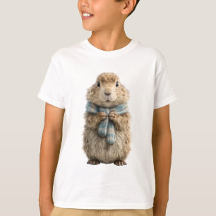 Cosy Scarf Fluffy Bunny Kids T-Shirt