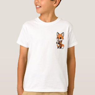 Cosy Scarf Fox Coffee Cup Kids T-Shirt