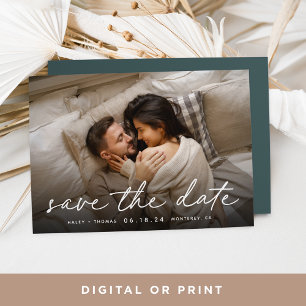 Cosy Script   Horizontal Photo Save The Date