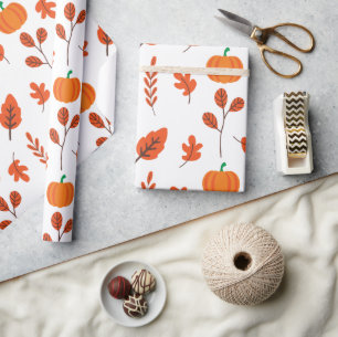 Cosy Seamless Wrapping Paper for Fall