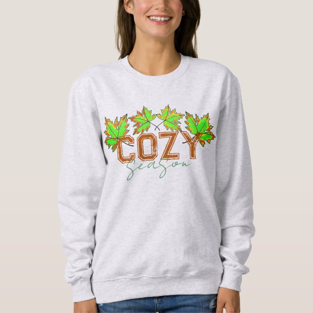 Cosy season autumn fall design sweatshirt (Front)