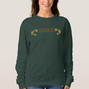 Cosy season autumn fall maple leaves sweatshirt