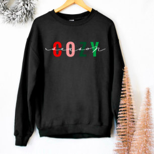 Cosy Season Cute Calligraphy Holiday Sweatshirt