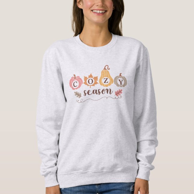 Cosy Season Fall Leaves Sweatshirt (Front)