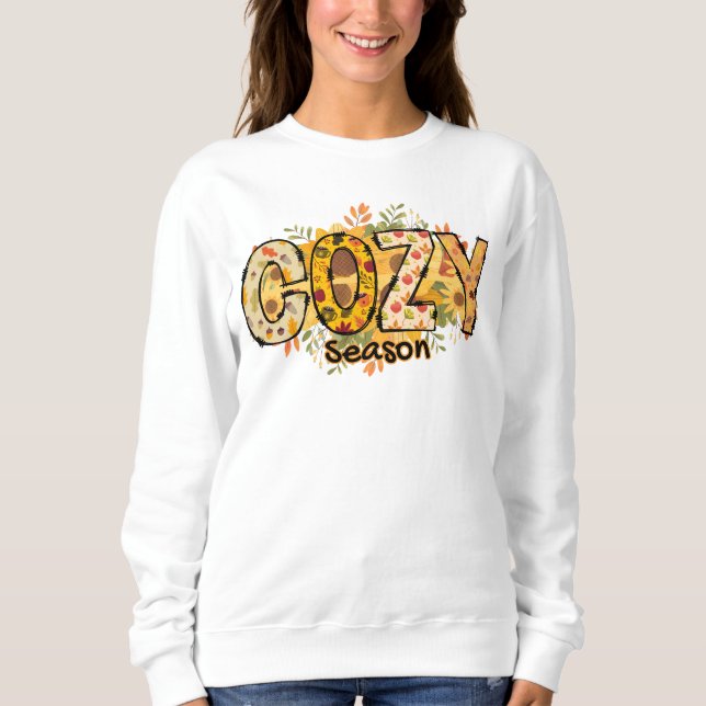 Cosy Season Floral Basic Sweatshirt (Front)