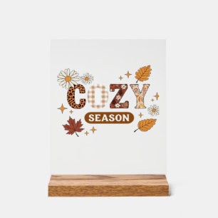 Cosy Season Oversized T-Shirt Acrylic Sign