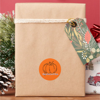 Cosy Season Pumpkin Fall Aesthetic Cute Round Classic Round Sticker