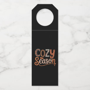 Cosy Season Retro Fall Get Cosy Thanksgiving Bottle Tag