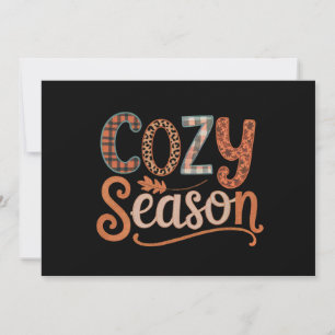 Cosy Season Retro Fall Get Cosy Thanksgiving Invitation