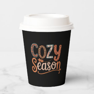 Cosy Season Retro Fall Get Cosy Thanksgiving Paper Cups