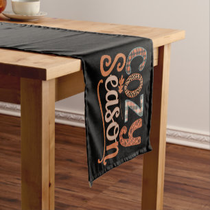 Cosy Season Retro Fall Get Cosy Thanksgiving Short Table Runner
