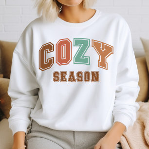 Cosy Season Trendy Fall Varsity Sweatshirt