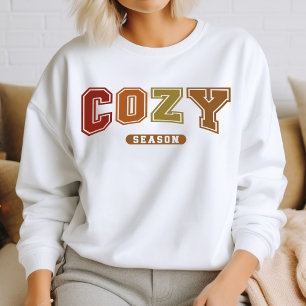 Cosy Season Trendy Fall Varsity Sweatshirt